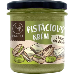 NATU Pistáciový krém s bielou čokoládou 300 g NATU Pistáciový krém s bielou čokoládou 300 g