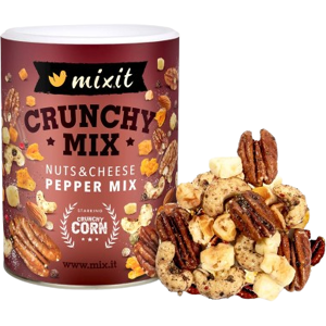 MIXIT Crunchy mix - Syr, crunchy corn a oriešky s farebným korením 300 g MIXIT Crunchy mix - Syr, crunchy corn a oriešky s farebným korením 300 g
