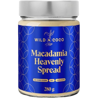 WILD & COCO Macadamia Heavenly Spread BIO 280 g WILD & COCO Macadamia Heavenly Spread BIO 280 g