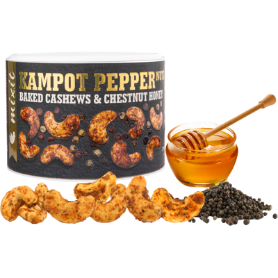 MIXIT Oriešky z pece - Kampotské korenie a med, 160 g MIXIT Oriešky z pece - Kampotské korenie a med, 160 g
