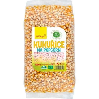 WOLFBERRY Kukurica na popcorn BIO 1000 g WOLFBERRY Kukurica na popcorn BIO 1000 g
