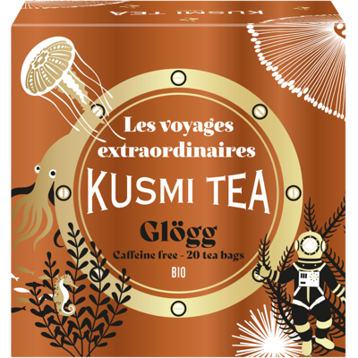 KUSMI TEA Porciovaný ovocný vianočný čaj Glögg Bio 20 vrecúšok KUSMI TEA Porciovaný ovocný vianočný čaj Glögg Bio 20 vrecúšok