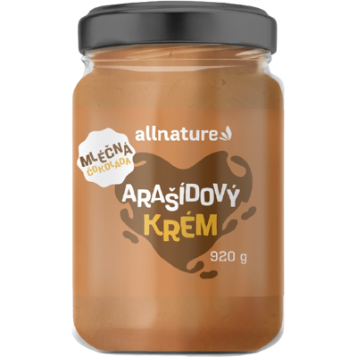 ALLNATURE Arašidový krém s mliečnou čokoládou 920 g ALLNATURE Arašidový krém s mliečnou čokoládou 920 g