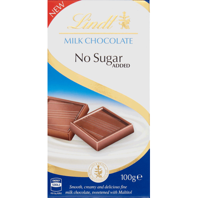 LINDT Mliečna čokoláda bez prídavku cukru 100 g LINDT Mliečna čokoláda bez prídavku cukru 100 g
