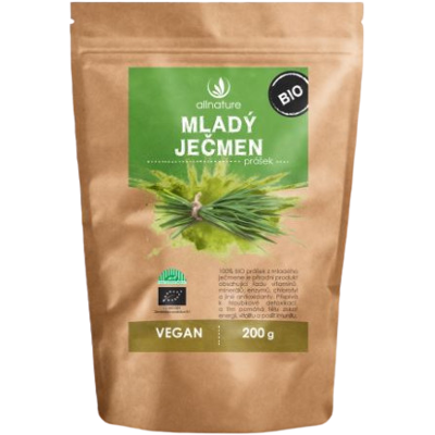 ALLNATURE Mladý jačmeň prášok BIO 200 g ALLNATURE Mladý jačmeň prášok BIO 200 g