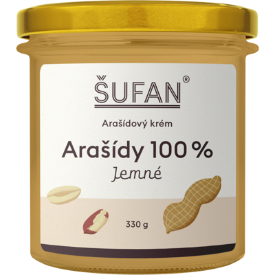 ŠUFAN Arašidové maslo 100% jemné 330 g ŠUFAN Arašidové maslo 100% jemné 330 g