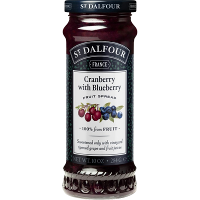 ST.DALFOUR Brusnica/Čučoriedka ovocná nátierka 284 g ST.DALFOUR Brusnica/Čučoriedka ovocná nátierka 284 g