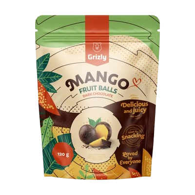 GRIZLY Mango guličky v horkej čokoláde 120 g GRIZLY Mango guličky v horkej čokoláde 120 g