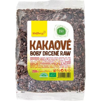 WOLFBERRY Kakaové bôby drvené BIO, 1 x 250 g WOLFBERRY Kakaové bôby drvené BIO, 1 x 250 g