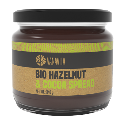VANAVITA BIO Lieskovoorieškový krém s kakaom 340 g VANAVITA BIO Lieskovoorieškový krém s kakaom 340 g