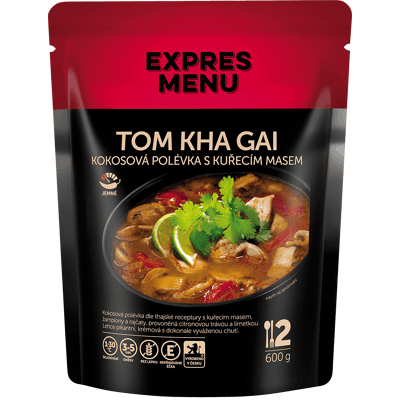 EXPRES MENU Thom Kha Gai - thajská kokosová polievka s kuracím mäsom 600 g EXPRES MENU Thom Kha Gai - thajská kokosová polievka s kuracím mäsom 600 g