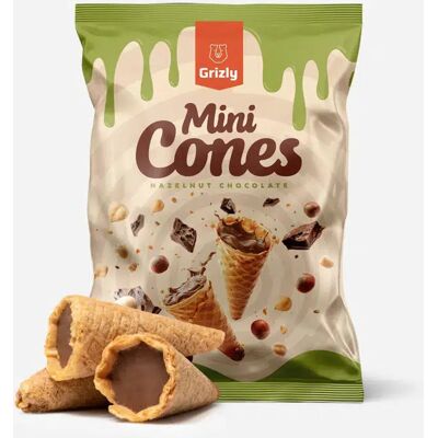 GRIZLY Mini kornútky lieskovoorechové 150 g GRIZLY Mini kornútky lieskovoorechové 150 g