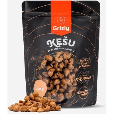 GRIZLY Kešu v slanom karameli 250 g GRIZLY Kešu v slanom karameli 250 g