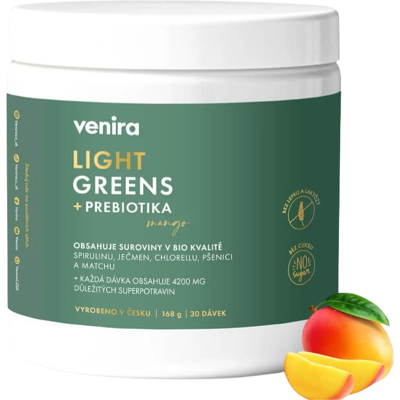 VENIRA Light greens+prebiotika mango 168 g VENIRA Light greens+prebiotika mango 168 g
