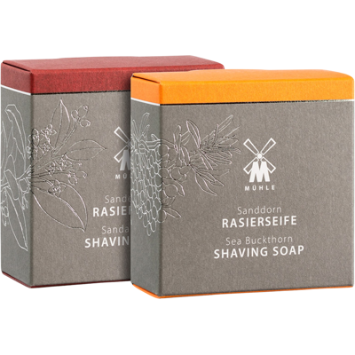 MÜHLE Shaving Soap Duo - Rakytník & Santalové drevo 2 x 65 g MÜHLE Shaving Soap Duo - Rakytník & Santalové drevo 2 x 65 g