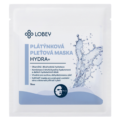 LOBEY Hydratačná plátienková maska na pleť Hydra+ LOBEY Hydratačná plátienková maska na pleť Hydra+
