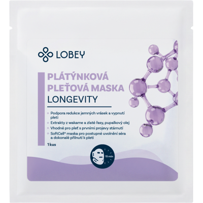 LOBEY Anti-age Plátienková maska na pleť Longevity LOBEY Anti-age Plátienková maska na pleť Longevity