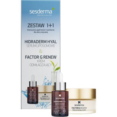SESDERMA darčeková sada Hidraderm Hyal sérum + Factor G Renew krém SESDERMA darčeková sada Hidraderm Hyal sérum + Factor G Renew krém