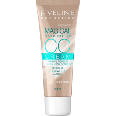 EVELINE CC Cream Magical Colour Correction - svetlo béžová 30 ml EVELINE CC Cream Magical Colour Correction - svetlo béžová 30 ml