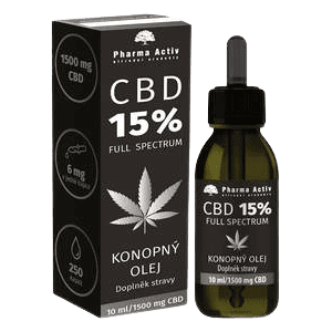 PHARMA ACTIV Konopný olej CBD 15% 1500 mg 10 ml PHARMA ACTIV Konopný olej CBD 15% 1500 mg 10 ml