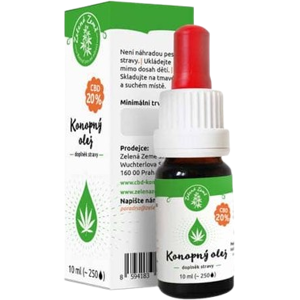 ZELENÁ ZEMĚ CBD Konopný olej 20% 10 ml ZELENÁ ZEMĚ CBD Konopný olej 20% 10 ml