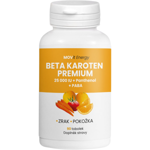 MOVIT ENERGY Beta karotén PREMIUM 25 000 IU + Panthenol + PABA 90 kapsúl MOVIT ENERGY Beta karotén PREMIUM 25 000 IU + Panthenol + PABA 90 kapsúl