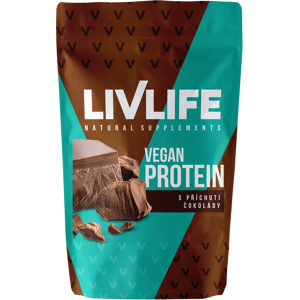 LIVLIFE Vegan proteín s príchuťou čokolády 490 g LIVLIFE Vegan proteín s príchuťou čokolády 490 g