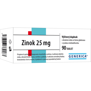 GENERICA Zinok 25 mg 90 tabliet GENERICA Zinok 25 mg 90 tabliet