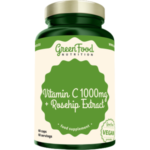 GREENFOOD NUTRITION Vitamín C 1000 + Extrakt zo šípok 60 kapsúl GREENFOOD NUTRITION Vitamín C 1000 + Extrakt zo šípok 60 kapsúl