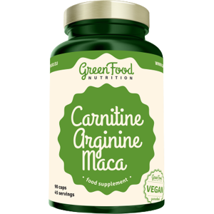GREENFOOD NUTRITION Carnitín+Arginín+Maca 90 kapslí GREENFOOD NUTRITION Carnitín+Arginín+Maca 90 kapslí