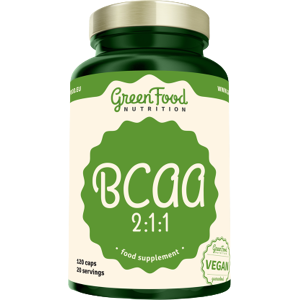 GREENFOOD NUTRITION BCAA 2:1:1, 120 kapsúl GREENFOOD NUTRITION BCAA 2:1:1, 120 kapsúl