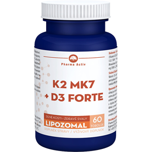 PHARMA ACTIV LIPOZOMAL K2 MK7 + D3 FORTE 60 kapsúl PHARMA ACTIV LIPOZOMAL K2 MK7 + D3 FORTE 60 kapsúl