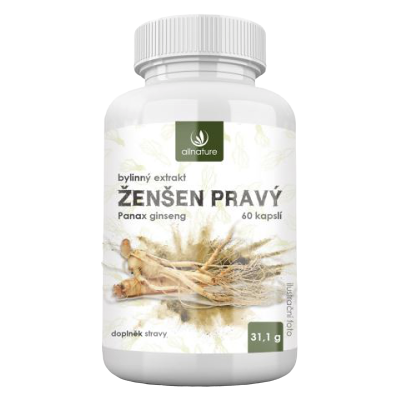 ALLNATURE Ženšen bylinný extrakt 60 kapsúl ALLNATURE Ženšen bylinný extrakt 60 kapsúl