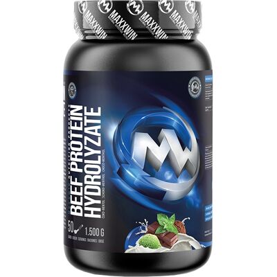 MAXXWIN Beef protein hydrolyzate čoko-mint 1500 g MAXXWIN Beef protein hydrolyzate čoko-mint 1500 g