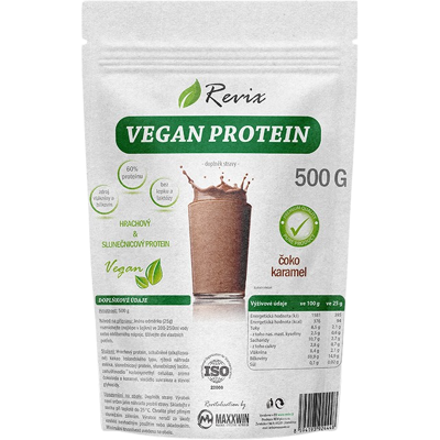 REVIX Vegan protein čokoláda-karamel 500 g REVIX Vegan protein čokoláda-karamel 500 g