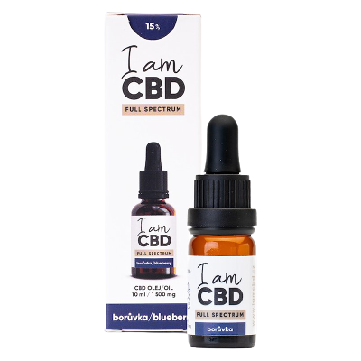 I AM CBD Full spectrum CBD olej 15% čučoriedka 10 ml I AM CBD Full spectrum CBD olej 15% čučoriedka 10 ml