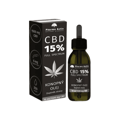 PHARMA ACTIV Konopný olej CBD 15% 1500 mg 10 ml PHARMA ACTIV Konopný olej CBD 15% 1500 mg 10 ml