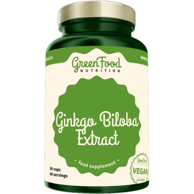 GREENFOOD NUTRITION Ginkgo Biloba extract 60 kapsúl GREENFOOD NUTRITION Ginkgo Biloba extract 60 kapsúl
