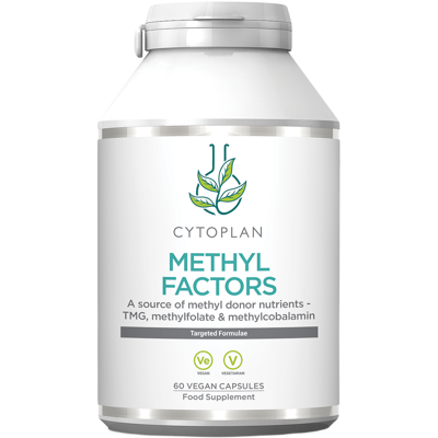 CYTOPLAN Metyl faktory - B1 + Betaín + B2 + B6 + Kyselina listová (L-metylfolát) + Vitamín B12 a Zinok 60 kapsúl CYTOPLAN Metyl faktory - B1 + Betaín + B2 + B6 + Kyselina listová (L-metylfolát) + Vitamín B12 a Zinok 60 kapsúl