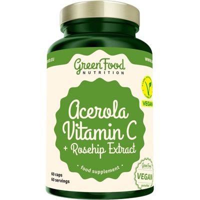 GREENFOOD NUTRITION Natural Vitamín C + Extrakt zo šípok 60 kapsúl GREENFOOD NUTRITION Natural Vitamín C + Extrakt zo šípok 60 kapsúl