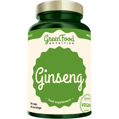 GREENFOOD NUTRITION Ginseng extract / Ženšen 90 kapsúl GREENFOOD NUTRITION Ginseng extract / Ženšen 90 kapsúl