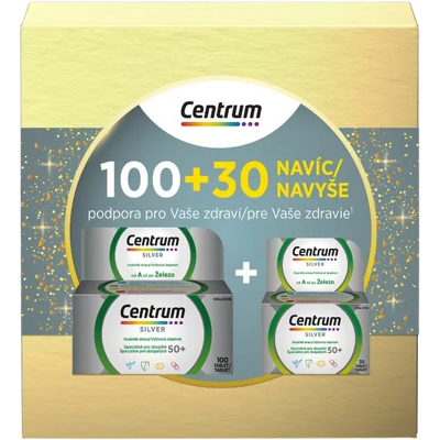 CENTRUM Silver AZ 50+, darčekové balenie 130 tabliet CENTRUM Silver AZ 50+, darčekové balenie 130 tabliet
