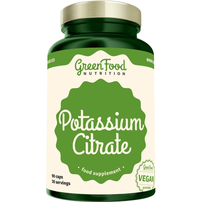 GREENFOOD NUTRITION Potassium Citrate draslík 90 kapsúl GREENFOOD NUTRITION Potassium Citrate draslík 90 kapsúl