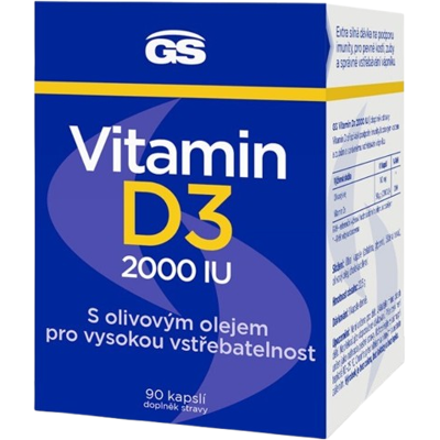 GS Vitamín D3 2000 IU 90 kapsúl GS Vitamín D3 2000 IU 90 kapsúl