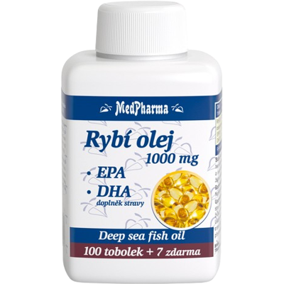 MEDPHARMA Rybí olej 1000 mg - EPA + DHA 107 tobolek MEDPHARMA Rybí olej 1000 mg - EPA + DHA 107 tobolek