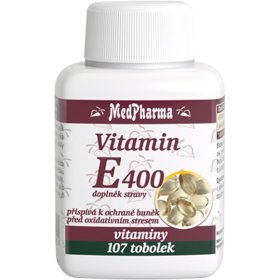 MEDPHARMA Vitamín E 400, 107 kapsúl MEDPHARMA Vitamín E 400, 107 kapsúl