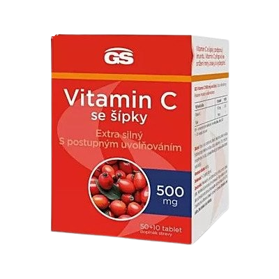 GS Vitamin C 500 + šípky 50+10 tabliet 60 tablet GS Vitamin C 500 + šípky 50+10 tabliet 60 tablet