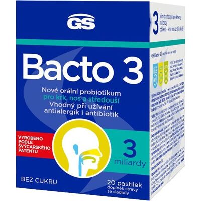 GS Bacto 3, 20 pastiliek GS Bacto 3, 20 pastiliek