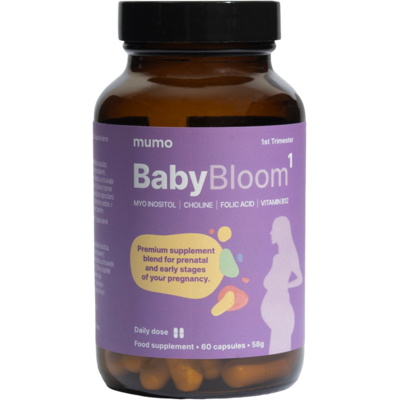 MUMO BabyBloom 1 - pre 1. trimester tehotenstva a jeho plánovanie, 60 kapsúl MUMO BabyBloom 1 - pre 1. trimester tehotenstva a jeho plánovanie, 60 kapsúl