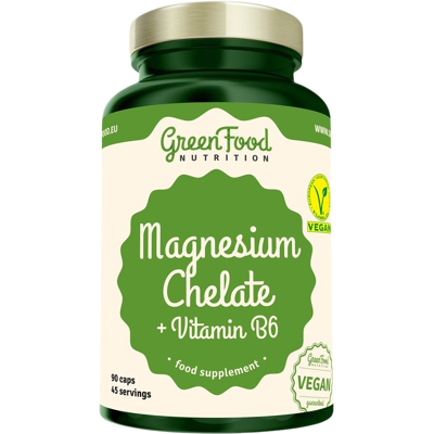 GREENFOOD NUTRITION Magnesium Chelate + Vitamin B6 90 kapsúl GREENFOOD NUTRITION Magnesium Chelate + Vitamin B6 90 kapsúl